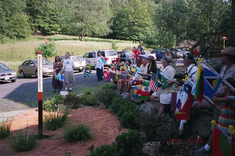 Pole Devin WPPC email Peace Pole installation ceremony.